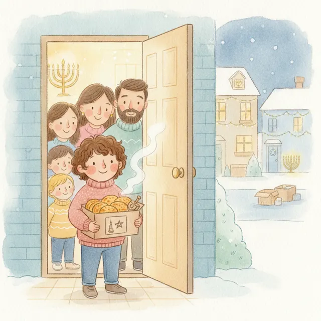 A Candle for the New Neighbor story for kids illustration
