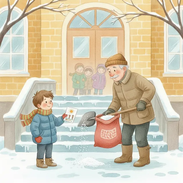 A Card for Mr. Felix story for kids illustration