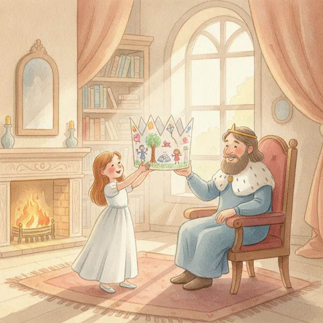 A Crown Made of Paper story for kids illustration