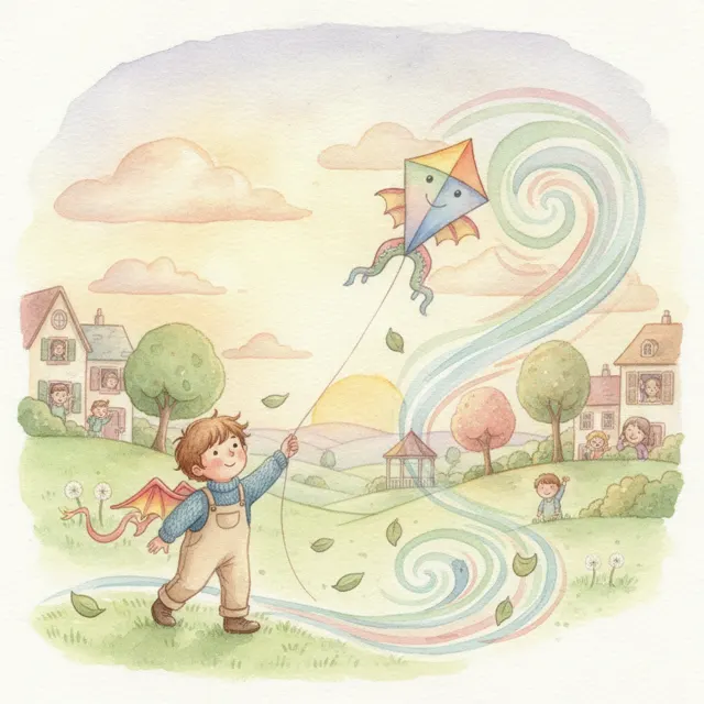 A Friend for the Wind story for kids illustration