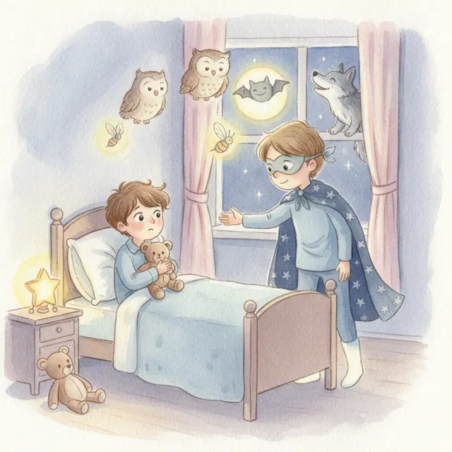 A Friend in the Dark story for kids illustration