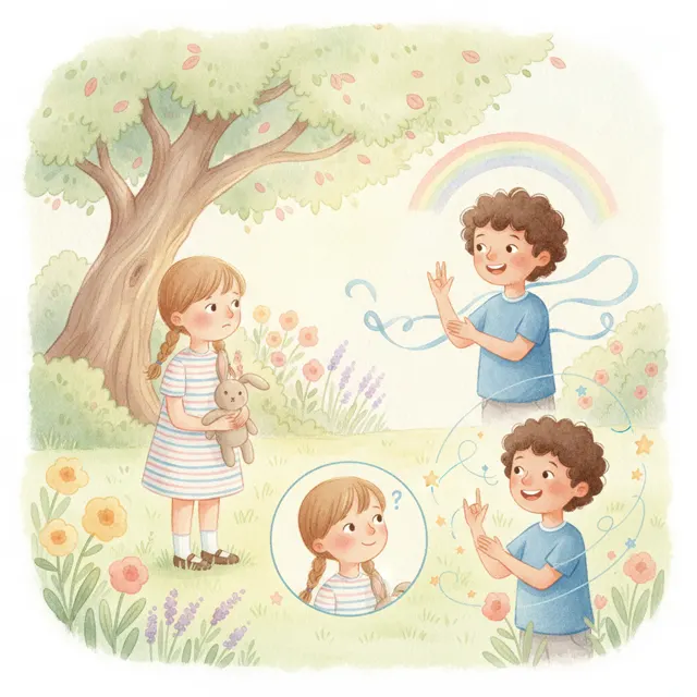 A Friend Who Signs story for kids illustration