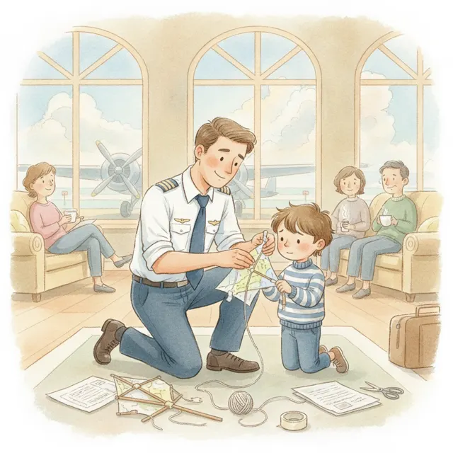 A Kite for the Little Passenger story for kids illustration