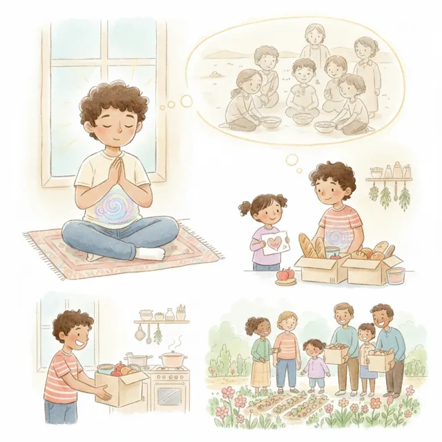A Prayer for the Hungry story for kids illustration