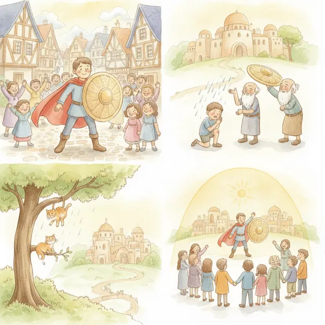 A Shield for Everyone story for kids illustration