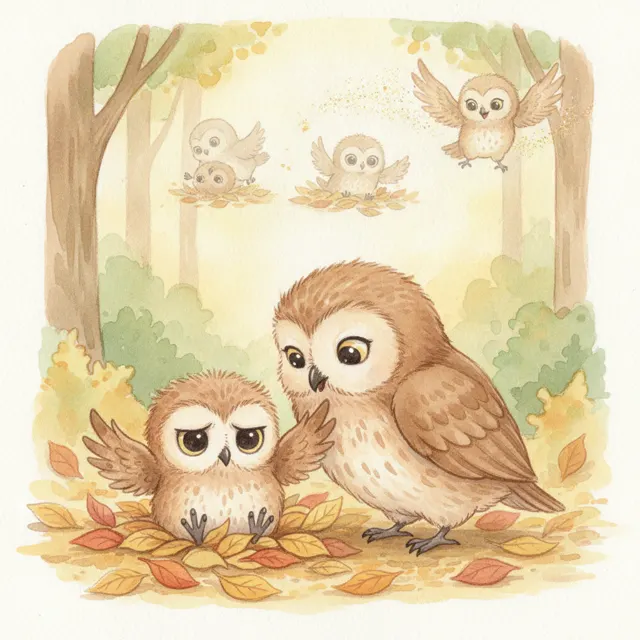 A Soft Landing for Hoo story for kids illustration