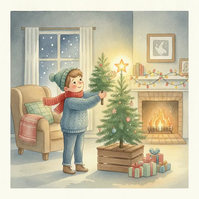 A Star for the Smallest Tree story for kids illustration