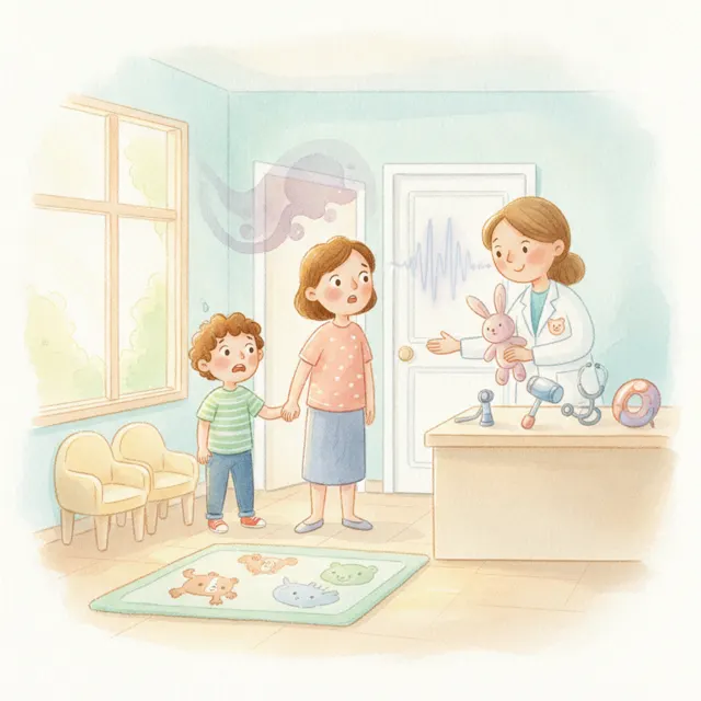 A Visit to the Doctor story for kids illustration