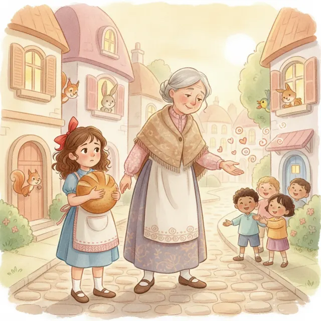 Amira's Sharing Loaf story for kids illustration