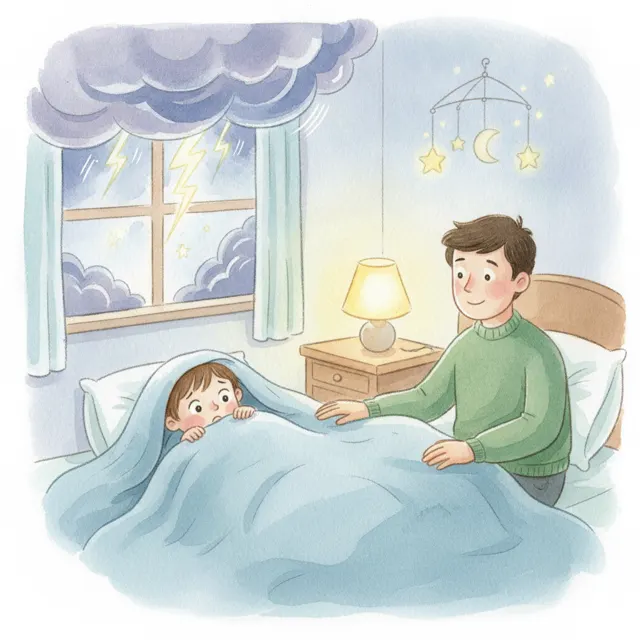 Ari and the Storm story for kids illustration