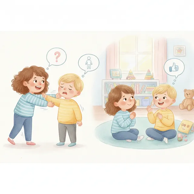 Ask Before You Hug story for kids illustration
