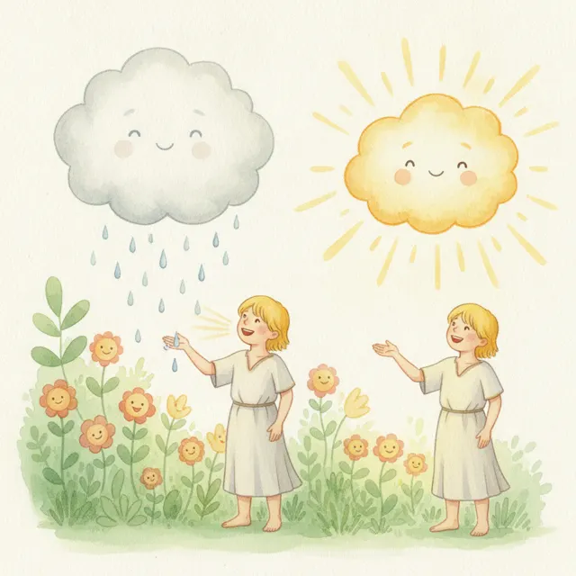 Baldr and the Sad Cloud story for kids illustration