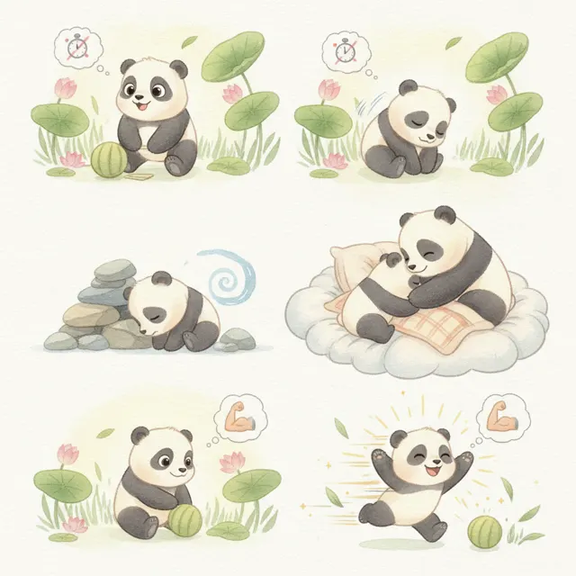 Bao's Big Nap story for kids illustration