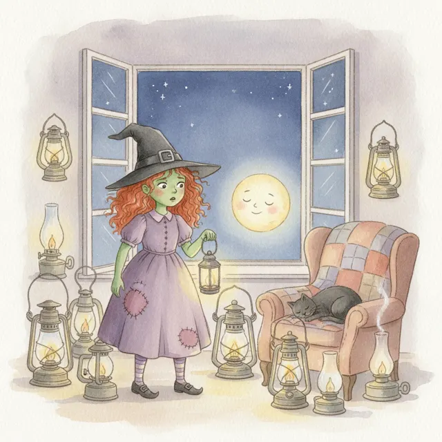 Bella and the Quiet Moon story for kids illustration