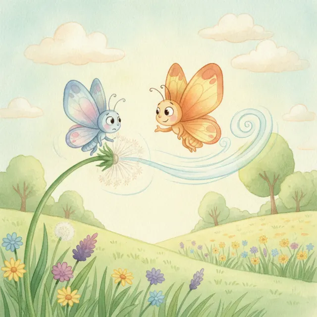 Bella's First Big Wind story for kids illustration