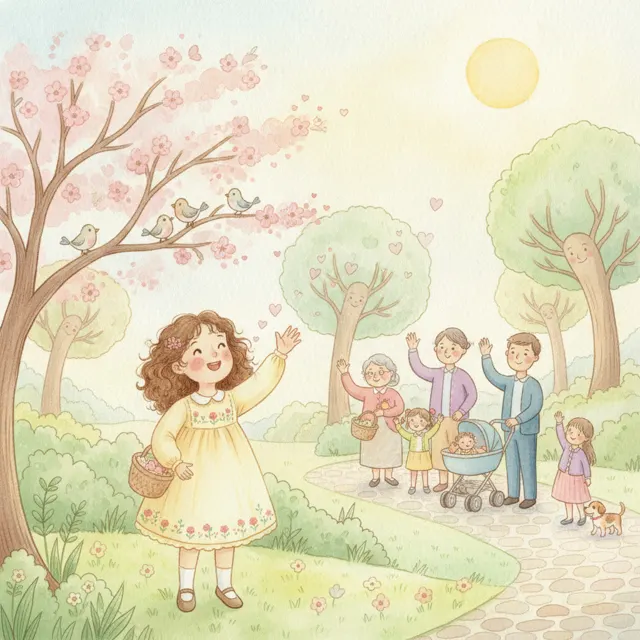 Bella Says Good Morning story for kids illustration