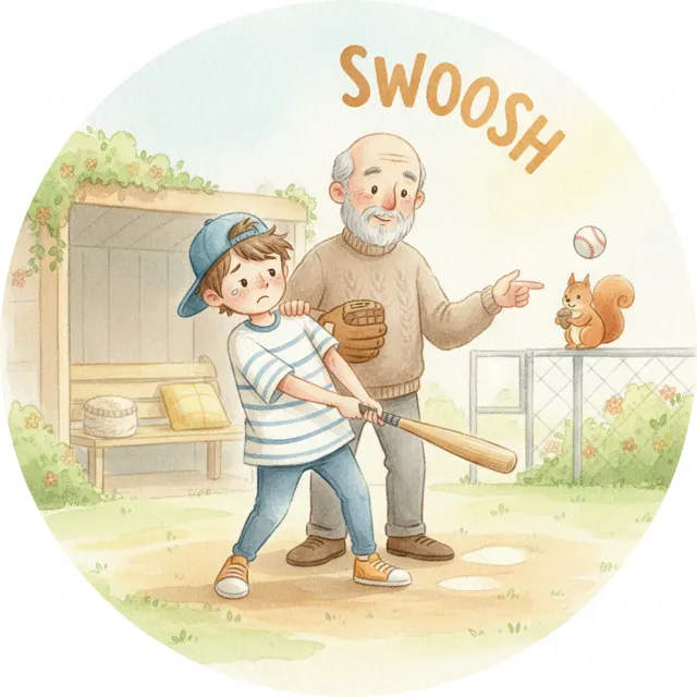 Ben Swings and Misses story for kids illustration