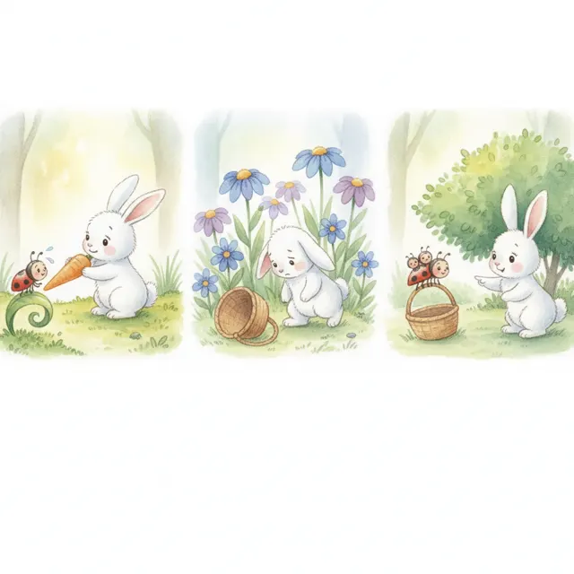 Benny Bunny's Small Kind Act story for kids illustration