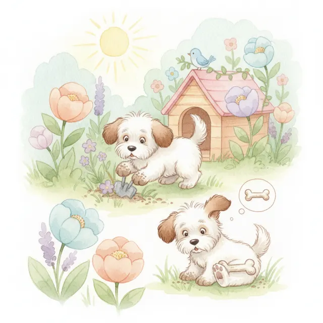 Biscuit Finds His Bone story for kids illustration
