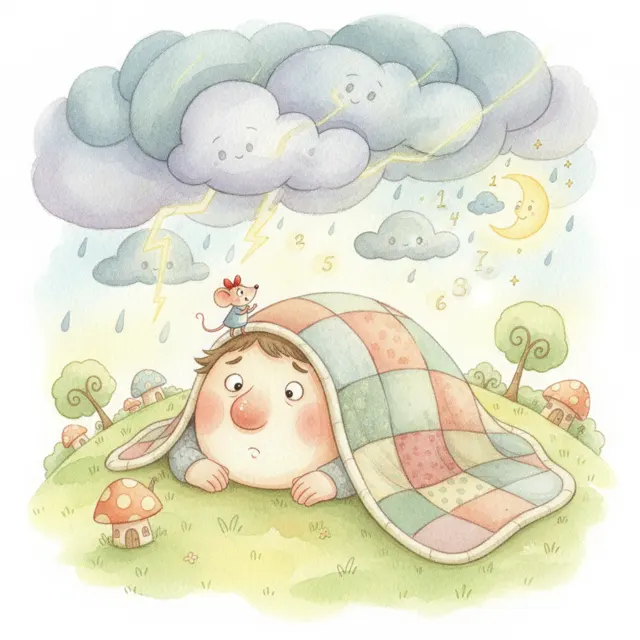 Boom the Giant and the Storm story for kids illustration