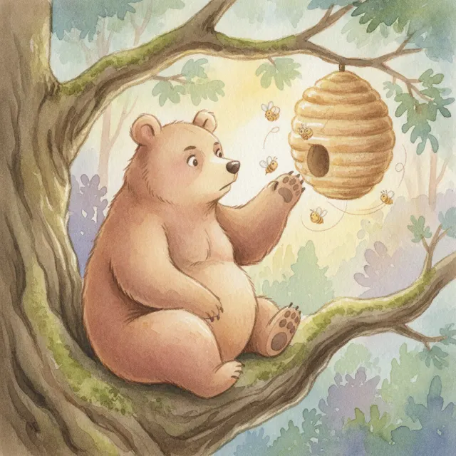 Bruno and the Honey Jar story for kids illustration