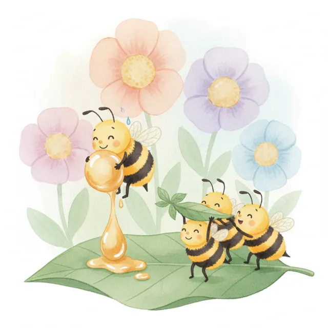 Buzzy Asks for Help story for kids illustration