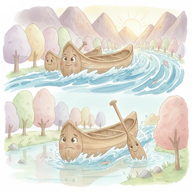 Canoe Cara and the New River story for kids illustration