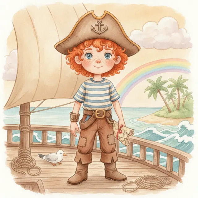 Captain Finn and the Lost Map story for kids illustration