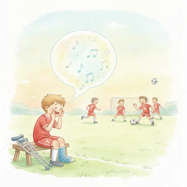 Cheering from the Sideline story for kids illustration