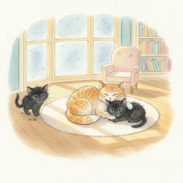 Cleo Shares Her Sunny Spot story for kids illustration