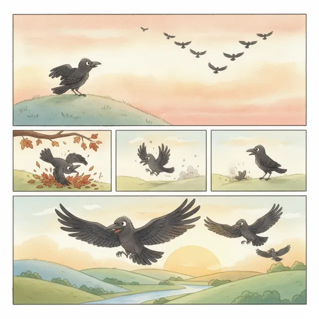 Cora Learns to Fly story for kids illustration