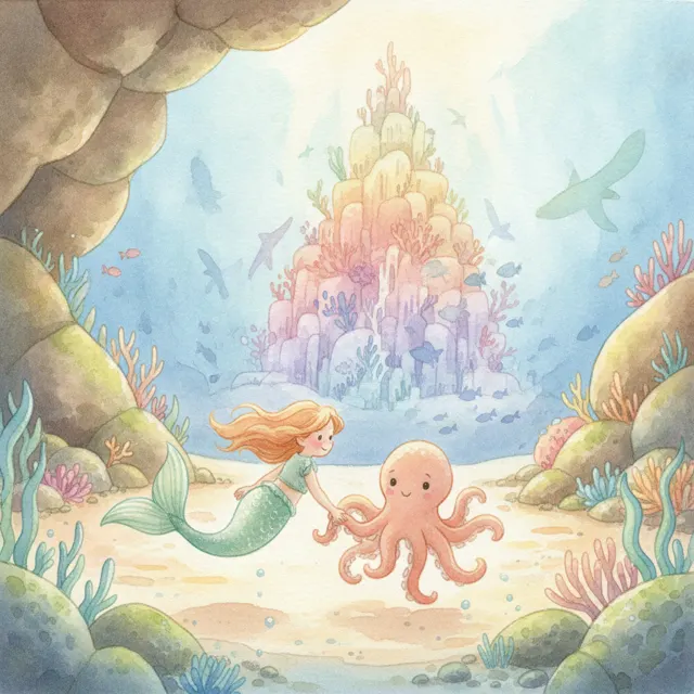Cora Swims to the Big Reef story for kids illustration