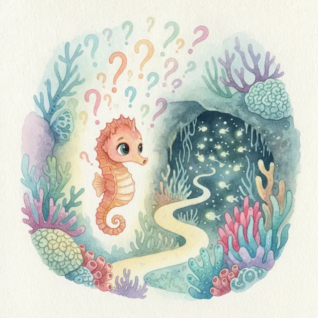 Coral's Curious Question story for kids illustration