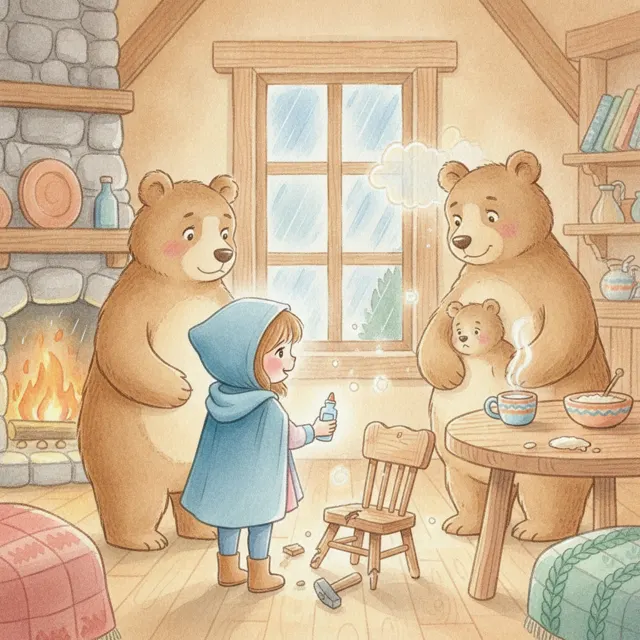 Daisy Mends What She Broke story for kids illustration