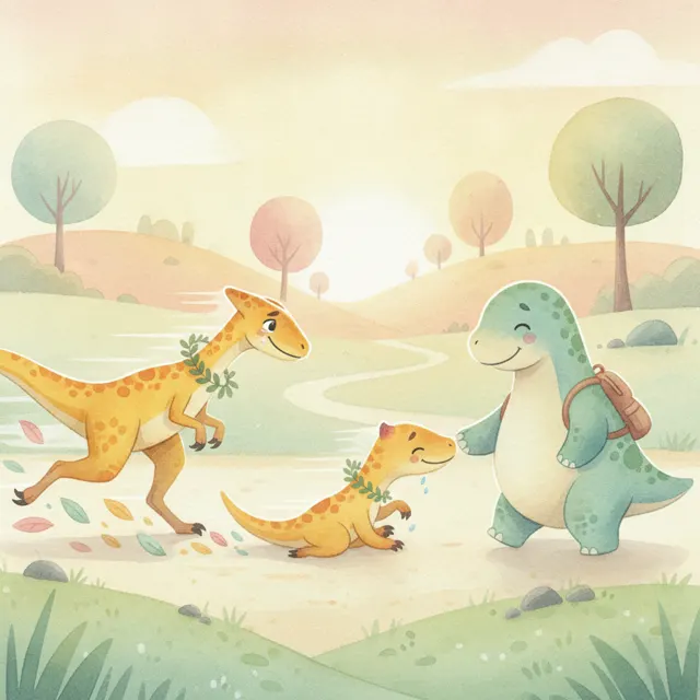 Dash and Moss, Fast and Slow story for kids illustration