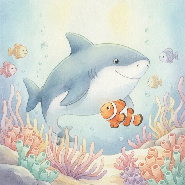 Deep Blue Friends story for kids illustration
