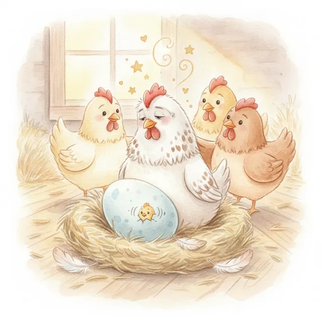 Dotty's Speckled Egg story for kids illustration