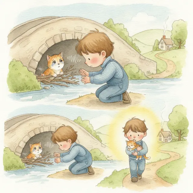 Echo Boy and the Whispered Secret story for kids illustration