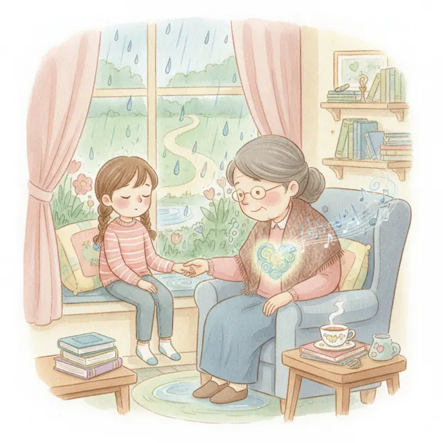 Fifteen Minutes of Soft Rain story for kids illustration