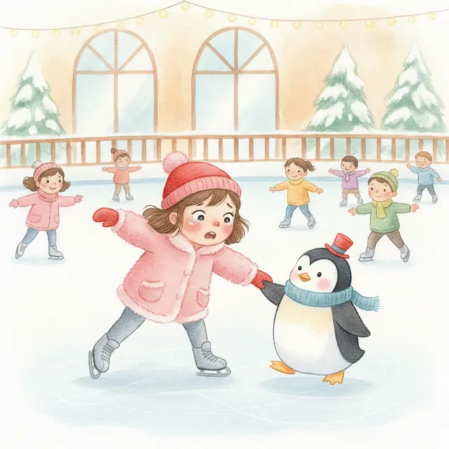 First Skates story for kids illustration