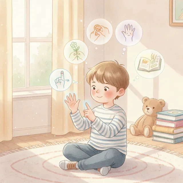 Five Fingers Count the Day story for kids illustration