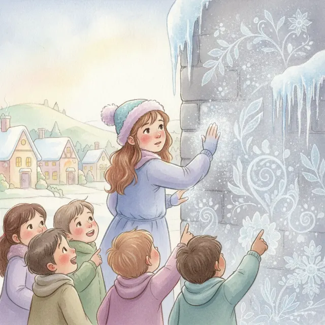 Freya and the Frost Paint story for kids illustration