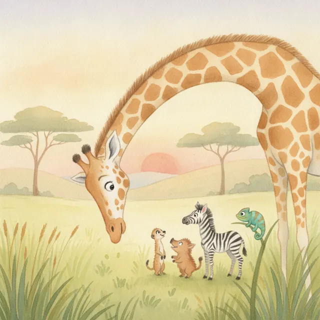 George Bends Down to Listen story for kids illustration