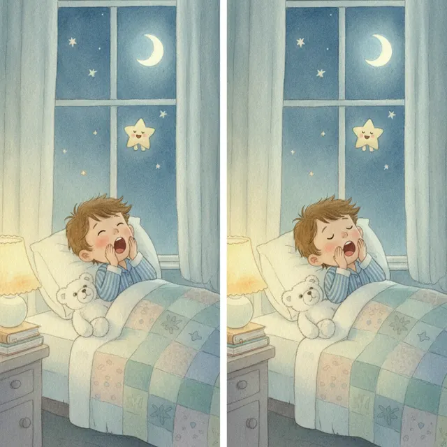 Good Night Little Star story for kids illustration