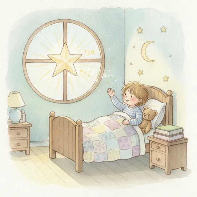 Goodnight, Little Star bedtime story for kids illustration