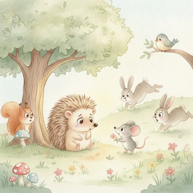 Hank's Prickly Problem story for kids illustration