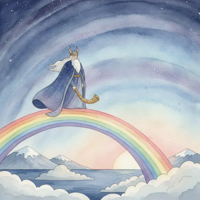 Heimdall Waits for the Dawn story for kids illustration