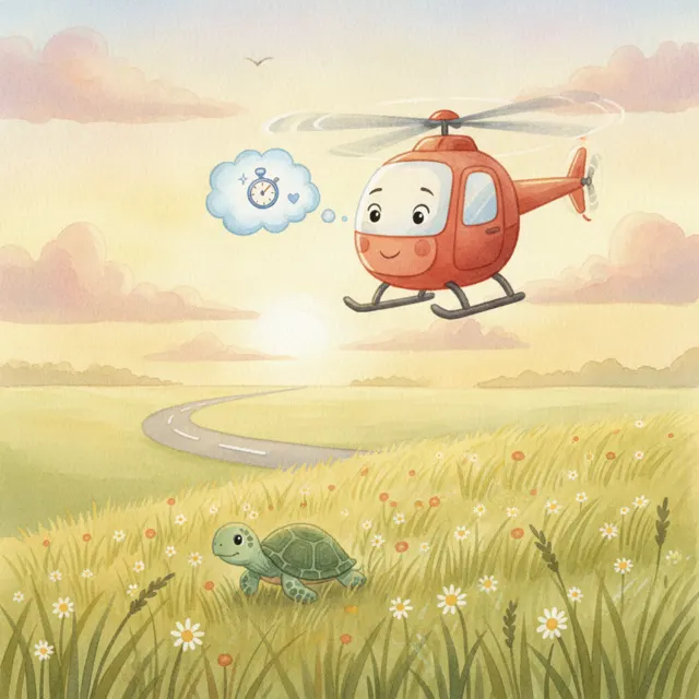 Hover and the Waiting Game story for kids illustration