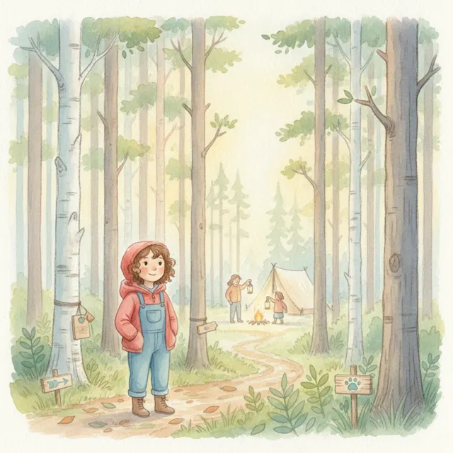 How Pip Found the Way Back story for kids illustration