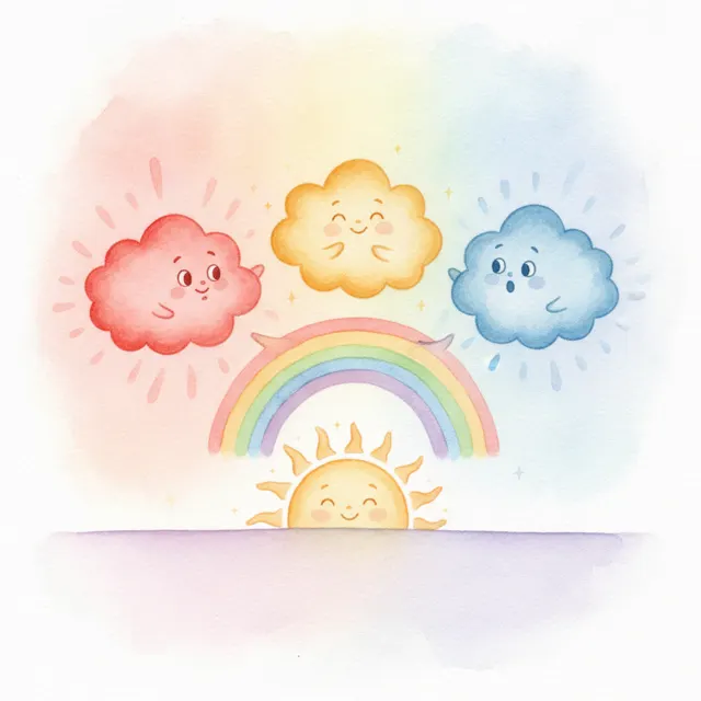 How the Rainbow Got Its Colors story for kids illustration